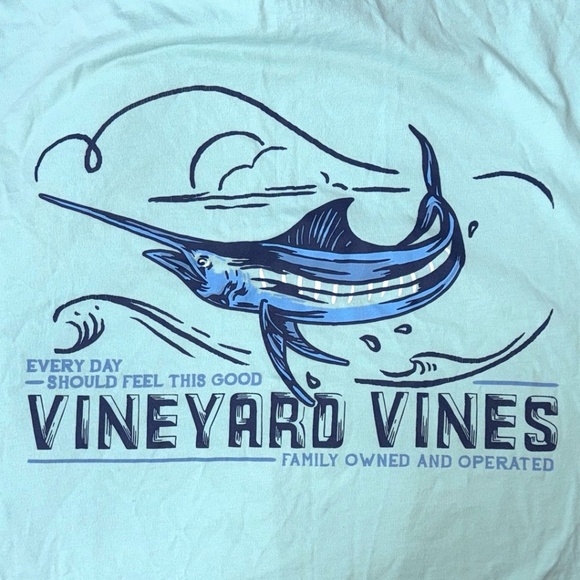 Vineyard Vines Blue Marlin Fishing Tee T-Shirt Size XS - Picture 1 of 3
